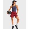 imageG Gradual Womens Athletic Shorts 6quot High Waisted Stretchy Bermuda Shorts for Women Quick Dry Summer Casual ShortsTomato Red