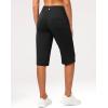 imageG Gradual Womens Bermuda Long Shorts 14quot Knee Length Capris with Pockets High Waisted Athletic Casual Shorts for WomenBlack