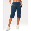 imageG Gradual Womens Bermuda Long Shorts 14quot Knee Length Capris with Pockets High Waisted Athletic Casual Shorts for WomenBorealis Green