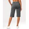 imageG Gradual Womens Bermuda Long Shorts 14quot Knee Length Capris with Pockets High Waisted Athletic Casual Shorts for WomenCharcoal