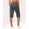 imageG Gradual Womens Bermuda Long Shorts 14quot Knee Length Capris with Pockets High Waisted Athletic Casual Shorts for WomenDark Grey