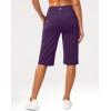 imageG Gradual Womens Bermuda Long Shorts 14quot Knee Length Capris with Pockets High Waisted Athletic Casual Shorts for WomenDark Purple
