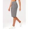 imageG Gradual Womens Bermuda Long Shorts 14quot Knee Length Capris with Pockets High Waisted Athletic Casual Shorts for WomenLight Grey