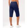 imageG Gradual Womens Bermuda Long Shorts 14quot Knee Length Capris with Pockets High Waisted Athletic Casual Shorts for WomenNavy