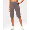 imageG Gradual Womens Bermuda Long Shorts 14quot Knee Length Capris with Pockets High Waisted Athletic Casual Shorts for WomenTaupe