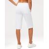 imageG Gradual Womens Bermuda Long Shorts 14quot Knee Length Capris with Pockets High Waisted Athletic Casual Shorts for WomenWhite
