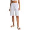 imageG Gradual Womens Bermuda Shorts 11quot Knee Length Long Comfy Drawstring Walking Shorts for Women with Deep PocketsC White