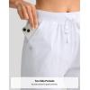 imageG Gradual Womens Bermuda Shorts 11quot Knee Length Long Comfy Drawstring Walking Shorts for Women with Deep PocketsC White