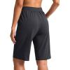 imageG Gradual Womens Bermuda Shorts 11quot Knee Length Long Comfy Drawstring Walking Shorts for Women with Deep PocketsCharcoal