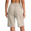 imageG Gradual Womens Bermuda Shorts 11quot Knee Length Long Comfy Drawstring Walking Shorts for Women with Deep PocketsKhaki
