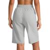 imageG Gradual Womens Bermuda Shorts 11quot Knee Length Long Comfy Drawstring Walking Shorts for Women with Deep PocketsLight Grey