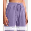 imageG Gradual Womens Bermuda Shorts 11quot Knee Length Long Comfy Drawstring Walking Shorts for Women with Deep PocketsLight Purple