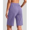 imageG Gradual Womens Bermuda Shorts 11quot Knee Length Long Comfy Drawstring Walking Shorts for Women with Deep PocketsLight Purple