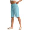 imageG Gradual Womens Bermuda Shorts 11quot Knee Length Long Comfy Drawstring Walking Shorts for Women with Deep PocketsZ Blue