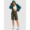 imageG Gradual Womens Bermuda Shorts 12quot Knee Length with Pockets High Waisted Stretch Long Shorts for Women Casual WalkingArmy Green