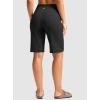 imageG Gradual Womens Bermuda Shorts 12quot Knee Length with Pockets High Waisted Stretch Long Shorts for Women Casual WalkingBlack