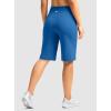 imageG Gradual Womens Bermuda Shorts 12quot Knee Length with Pockets High Waisted Stretch Long Shorts for Women Casual WalkingBlue