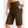 imageG Gradual Womens Bermuda Shorts 12quot Knee Length with Pockets High Waisted Stretch Long Shorts for Women Casual WalkingBrown