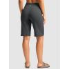 imageG Gradual Womens Bermuda Shorts 12quot Knee Length with Pockets High Waisted Stretch Long Shorts for Women Casual WalkingDark Grey