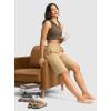 imageG Gradual Womens Bermuda Shorts 12quot Knee Length with Pockets High Waisted Stretch Long Shorts for Women Casual WalkingKhaki