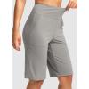 imageG Gradual Womens Bermuda Shorts 12quot Knee Length with Pockets High Waisted Stretch Long Shorts for Women Casual WalkingLight Grey