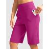 imageG Gradual Womens Bermuda Shorts 12quot Knee Length with Pockets High Waisted Stretch Long Shorts for Women Casual WalkingRose