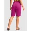 imageG Gradual Womens Bermuda Shorts 12quot Knee Length with Pockets High Waisted Stretch Long Shorts for Women Casual WalkingRose