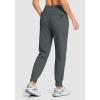 imageG Gradual Womens Fleece Lined Joggers Hiking Pants 4 Zipper Pockets High Waisted Water Resistant Winter Running SweatpantsDark Grey