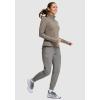 imageG Gradual Womens Fleece Lined Joggers Hiking Pants 4 Zipper Pockets High Waisted Water Resistant Winter Running SweatpantsLight Grey