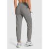 imageG Gradual Womens Fleece Lined Joggers Hiking Pants 4 Zipper Pockets High Waisted Water Resistant Winter Running SweatpantsLight Grey