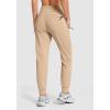 imageG Gradual Womens Fleece Lined Joggers Hiking Pants 4 Zipper Pockets High Waisted Water Resistant Winter Running SweatpantsLight Khaki
