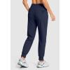 imageG Gradual Womens Fleece Lined Joggers Hiking Pants 4 Zipper Pockets High Waisted Water Resistant Winter Running SweatpantsNavy