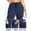 imageG Gradual Womens Fleece Lined Joggers Hiking Pants 4 Zipper Pockets High Waisted Water Resistant Winter Running SweatpantsNavy