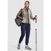 imageG Gradual Womens Fleece Lined Joggers Hiking Pants 4 Zipper Pockets High Waisted Water Resistant Winter Running SweatpantsNavy
