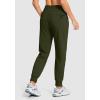 imageG Gradual Womens Fleece Lined Joggers Hiking Pants 4 Zipper Pockets High Waisted Water Resistant Winter Running SweatpantsOlive Green