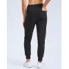 imageG Gradual Womens Fleece Lined Joggers Water Resistant Hiking Pants High Waisted Winter Thermal Sweatpants 3 Zipper PocketsBlack
