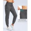 imageG Gradual Womens Fleece Lined Joggers Water Resistant Hiking Pants High Waisted Winter Thermal Sweatpants 3 Zipper PocketsCharcoal