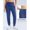 imageG Gradual Womens Fleece Lined Joggers Water Resistant Hiking Pants High Waisted Winter Thermal Sweatpants 3 Zipper PocketsDark Blue