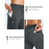 imageG Gradual Womens Fleece Lined Joggers Water Resistant Hiking Pants High Waisted Winter Thermal Sweatpants 3 Zipper PocketsDark Grey