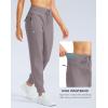 imageG Gradual Womens Fleece Lined Joggers Water Resistant Hiking Pants High Waisted Winter Thermal Sweatpants 3 Zipper PocketsDusty Grey