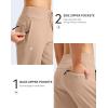 imageG Gradual Womens Fleece Lined Joggers Water Resistant Hiking Pants High Waisted Winter Thermal Sweatpants 3 Zipper PocketsKhaki
