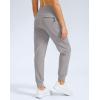 imageG Gradual Womens Fleece Lined Joggers Water Resistant Hiking Pants High Waisted Winter Thermal Sweatpants 3 Zipper PocketsLight Grey