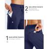 imageG Gradual Womens Fleece Lined Joggers Water Resistant Hiking Pants High Waisted Winter Thermal Sweatpants 3 Zipper PocketsNavy