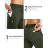 imageG Gradual Womens Fleece Lined Joggers Water Resistant Hiking Pants High Waisted Winter Thermal Sweatpants 3 Zipper PocketsOlive