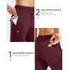 imageG Gradual Womens Fleece Lined Joggers Water Resistant Hiking Pants High Waisted Winter Thermal Sweatpants 3 Zipper PocketsWine