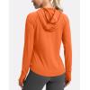imageG Gradual Womens UPF 50 Sun Protection Hoodie Jacket Lightweight Zip Up Jackets Long Sleeve Shirts for Women Hiking OutdoorOrange
