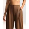imageG Gradual Womens Wide Leg Pants High Waisted Waffle Knit Business Casual Slacks 2025 Office Dress Trousers Pants for WomenDress Trousers Pants for WomenChocolate BrownXL