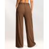 imageG Gradual Womens Wide Leg Pants High Waisted Waffle Knit Business Casual Slacks 2025 Office Dress Trousers Pants for WomenDress Trousers Pants for WomenChocolate BrownXL