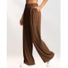 imageG Gradual Womens Wide Leg Pants High Waisted Waffle Knit Business Casual Slacks 2025 Office Dress Trousers Pants for WomenDress Trousers Pants for WomenChocolate BrownXL