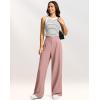 imageG Gradual Womens Wide Leg Pants High Waisted Waffle Knit Business Casual Slacks 2025 Office Dress Trousers Pants for WomenDusky Pink